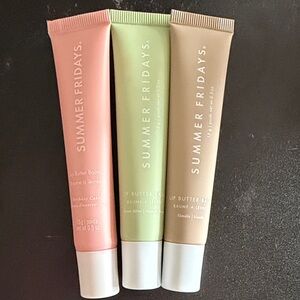 Summer Fridays Lip Butter Balm Trio - Birthday Cake, Sweet Mint, Vanilla